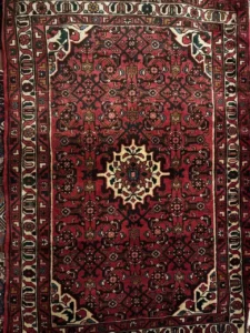 Hand-knotted Tafresh Persian rug in wool, 157x110 cm, traditional Iranian floral geometric design orientallpersianrug.com-persian carpet bedroom carpet decorative rugs