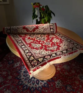 Handwoven Iranian Qom wool rug 120 x 83 cm by Orientall Persian Rug in Paris Alternative: Authentic Persian Qom rug in wool, handwoven in Iran, 120 x 83 cm - orientallpersianrug.com-persian carpet info@orientallpersianrug.com 0147217785