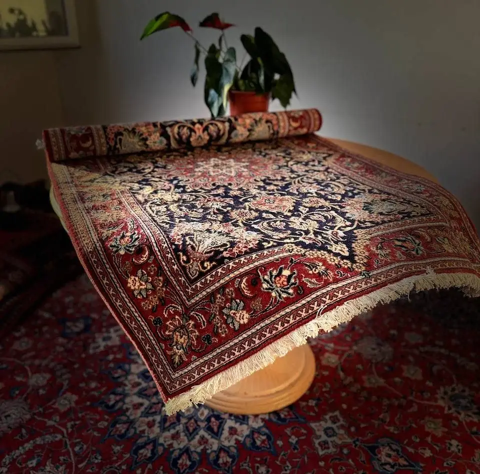 handwoven persian rug - qom rug -persian carpet-oriental persian rug -orientallpersianrug.com Handwoven Qom Persian rug in wool, 151 x 100 cm, Persian carpet from Iran -persian rug -persian kilim -orientallpersianrug.com 0147217785