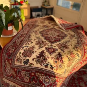 Handwoven Qom Persian rug in wool, 150 x 100 cm, Iranian carpet from Iran orientallpersianrug.com-bedroom carpet decorative rug rug iran