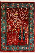Authentic handmade Qashqai Persian rug 150x106 cm wool madder red field Oriental Persian Rugs Paris decorative rug decorative persian rug Call on 0147217785