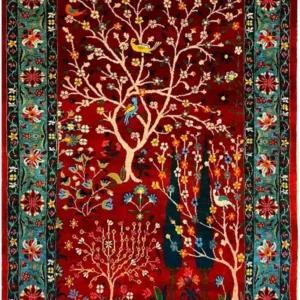 Authentic handmade Qashqai Persian rug 150x106 cm wool madder red field Oriental Persian Rugs Paris decorative rug decorative persian rug Call on 0147217785