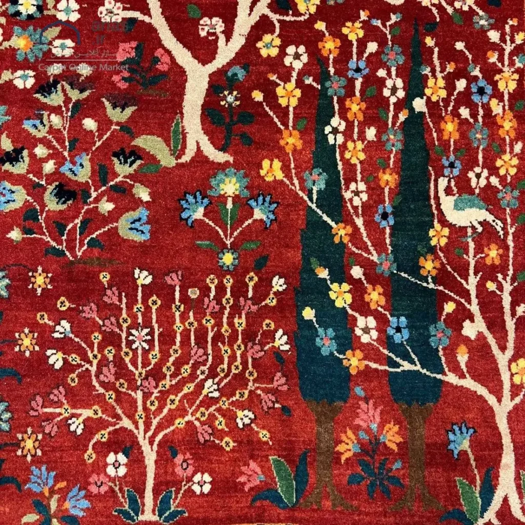 Authentic handmade Qashqai Persian rug 150x106 cm wool madder red field Oriental Persian Rugs Paris decorative rug decorative persian rug Call on 0147217785