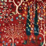 Authentic handmade Qashqai Persian rug 150x106 cm wool madder red field Oriental Persian Rugs Paris decorative rug decorative persian rug Call on 0147217785